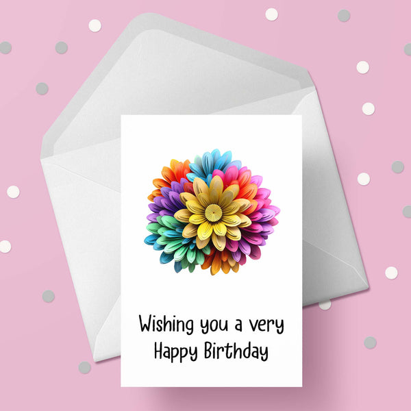 Bouquet of Flowers Birthday Card 01