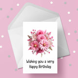 Bouquet of Flowers Birthday Card 02