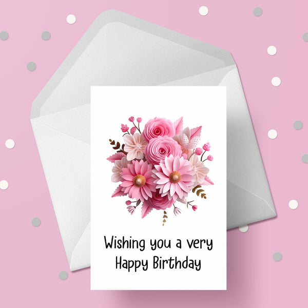 Bouquet of Flowers Birthday Card 02