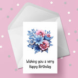 Bouquet of Flowers Birthday Card 04