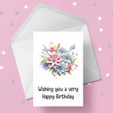 Bouquet of Flowers Birthday Card 05