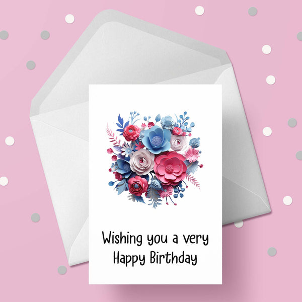 Bouquet of Flowers Birthday Card 06