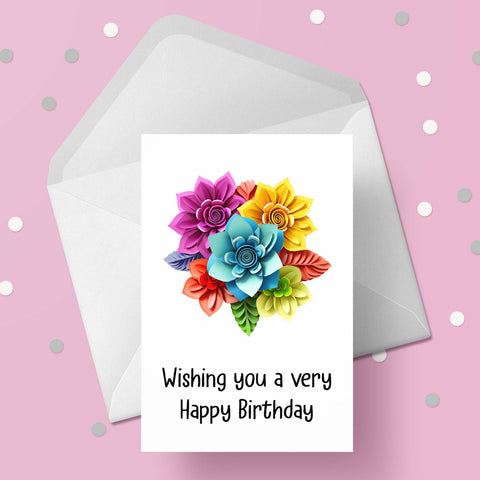 Bouquet of Flowers Birthday Card 07