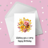 Bouquet of Flowers Birthday Card 08