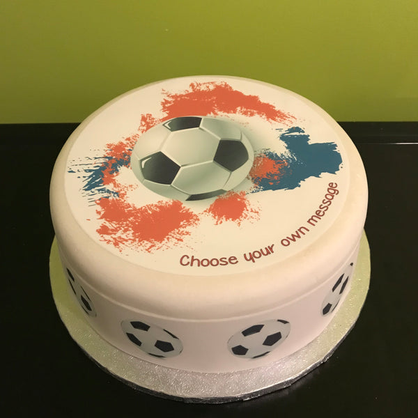 Football Theme Edible Icing Cake Topper or Ribbon 02