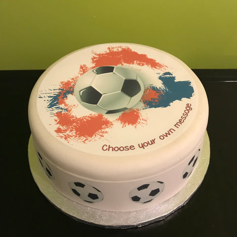 Football Theme Edible Icing Cake Topper or Ribbon 02