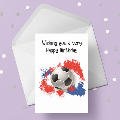 Football Theme 02 Birthday Card