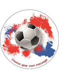 Football Theme Edible Icing Cake Topper or Ribbon 02