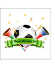 Football Theme Edible Icing Cake Topper or Ribbon 01