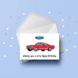 Ford Mustang Edible Icing Cake Topper or Ribbon