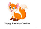 Fox 02 Edible Icing Cake Topper or Ribbon
