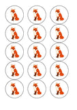 Fox 03 Edible Icing Cake Topper or Ribbon