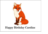 Fox 03 Edible Icing Cake Topper or Ribbon