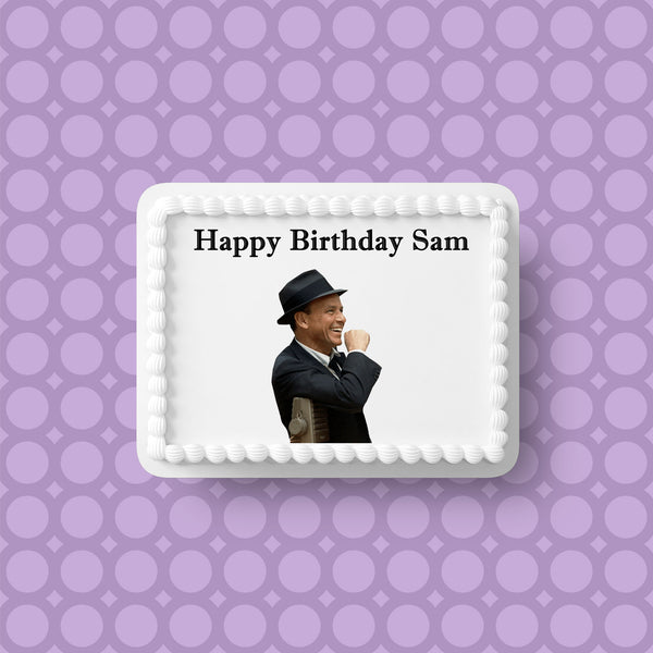 Frank Sinatra 02 Edible Icing Cake Topper or Ribbon