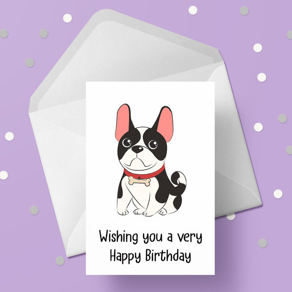 French Bulldog 03 Birthday Card