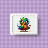 Funny Cute Bird 01 Edible Icing Cake Topper or Ribbon