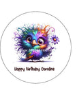 Funny Cute Bird 02 Edible Icing Cake Topper or Ribbon
