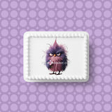 Funny Cute Bird 03 Edible Icing Cake Topper or Ribbon