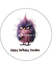 Funny Cute Bird 03 Edible Icing Cake Topper or Ribbon