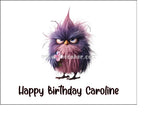 Funny Cute Bird 03 Edible Icing Cake Topper or Ribbon