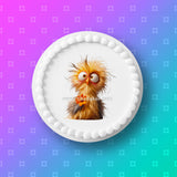 Funny Cute Bird 04 Edible Icing Cake Topper or Ribbon