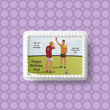 Funny Football Edible Icing Cake Topper - Referee Birthday/Red Card