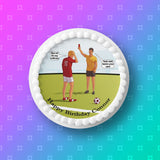 Funny Football Edible Icing Cake Topper - Referee Birthday/Red Card