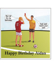 Funny Football Edible Icing Cake Topper - Referee Birthday/Red Card