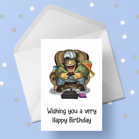 Gamer 01 Birthday  Card