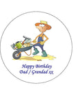Gardening Edible Icing Cake Topper 02 - Male Gardener