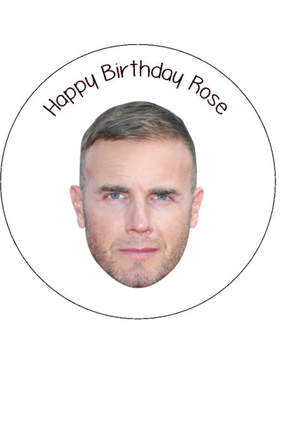 Gary Barlow 02 Edible Icing Cake Topper or Ribbon