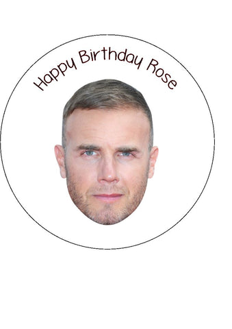 Gary Barlow 02 Edible Icing Cake Topper or Ribbon
