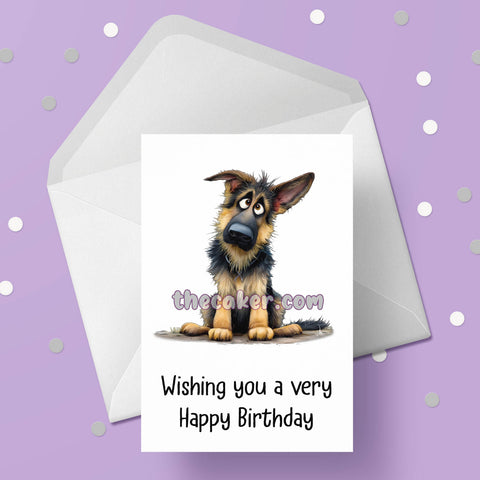 German Shepherd 03 Birthday Card