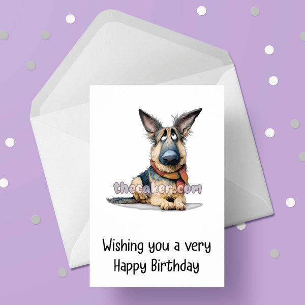 German Shepherd 07 Birthday Card