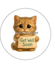 Get Well Soon 03 Edible Icing Cake Topper or Ribbon