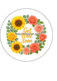 Get Well Soon 06 Edible Icing Cake Topper or Ribbon