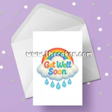 Get Well Soon 01 Edible Icing Cake Topper or Ribbon