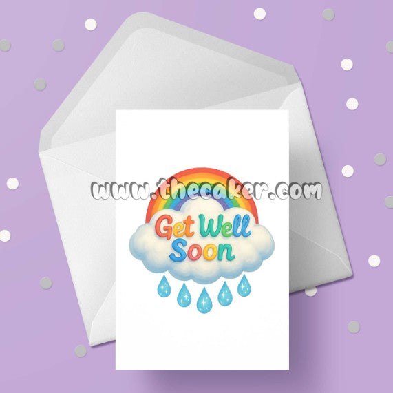 Get Well Soon Card 01 - Rainbow