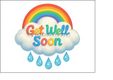 Get Well Soon 01 Edible Icing Cake Topper or Ribbon