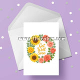 Get Well Soon 06 Edible Icing Cake Topper or Ribbon