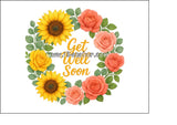 Get Well Soon 06 Edible Icing Cake Topper or Ribbon