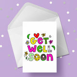 Get Well Soon 09 Edible Icing Cake Topper or Ribbon