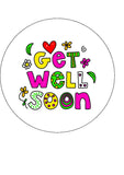 Get Well Soon 09 Edible Icing Cake Topper or Ribbon