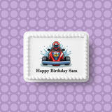 Go Kart 04 Edible Icing Cake Topper
