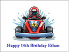 Go Kart 04 Edible Icing Cake Topper