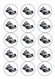Go Kart 06 Edible Icing Cake Topper or Ribbon