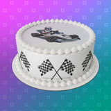 Go Kart 06 Edible Icing Cake Topper or Ribbon