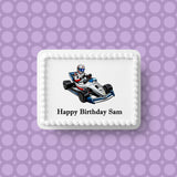 Go Kart 06 Edible Icing Cake Topper or Ribbon