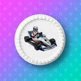 Go Kart 06 Edible Icing Cake Topper or Ribbon