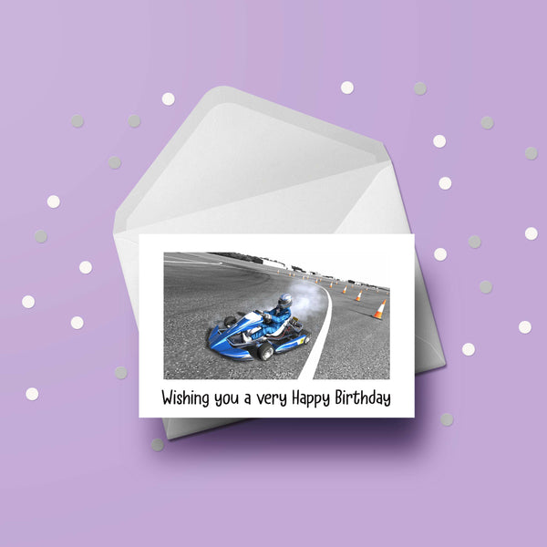 Go Kart 02 Birthday Card